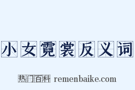 小女霓裳反义词是什么意思的图片